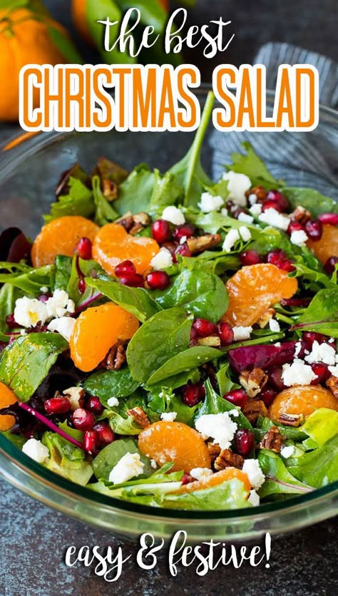 Christmas Salad Recipes, Christmas Salad, Christmas Salads, Fresh Salad Recipes, Best Salad Recipes, Salad Recipes For Dinner, Christmas Food Dinner, Christmas Dishes, Christmas Cooking