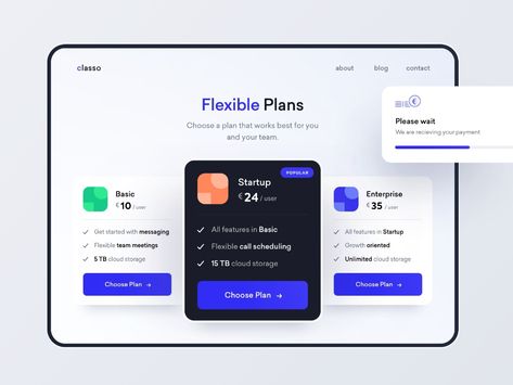 Subscription Plans by Vishnu Prasad on Dribbble Pricing Plan Design, Website Table Design, Card Web Design, Web Design Pricing, Note App, Web Landing Page, Ui Website, Ui Design Dashboard, Card Ui