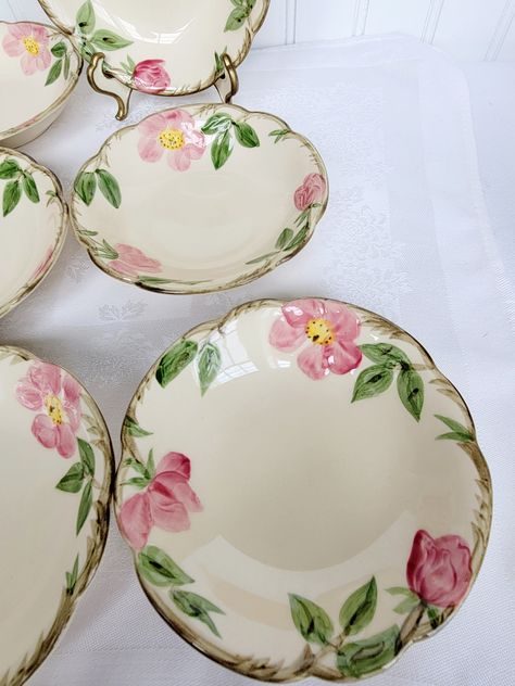 Vintage Franciscan Desert Rose Dessert or Sauce Bowls Set of 6 USA Rose Dessert, Franciscan Desert Rose, Curated Vintage, Desert Rose, Shabby Chic Decor, Antique Items, Bowl Set, Farmhouse Decor, Shabby Chic