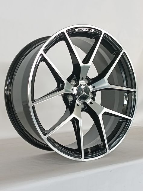 blakc machined face mercedes amg wheels, oem mercedes benz oem amg wheels 19 20 21 22 inch, replica mercedes wheels made in china. Mercedes Wheels, Aftermarket Rims, A45 Amg, Rims For Sale, Amg C63, Replica Wheels, Silver Arrow, Benz Amg, Benz Car