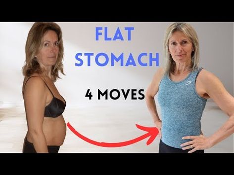 How You Can Get A Flatter Stomach With 4 Exercises - YouTube Best Stomach Exercises Lose Belly, Exercise For Flat Tummy Beginner, Exercises To Flatten Your Stomach, One Exercise For Flat Belly, Stomach Flattening Exercises, Flatter Stomach Workouts, Flat Belly Workout Fast, Exercise For Flat Stomach, Belly Exercises For Women