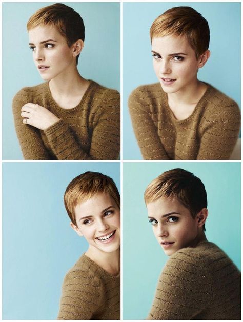 Emma Watson Short Hair, Emma Watson Hair, Short Hair Fringe, Aliexpress Hair, Short Hair Pixie Cuts, Super Short Hair, Very Short Hair, Fringe Hairstyles, Haircut For Older Women