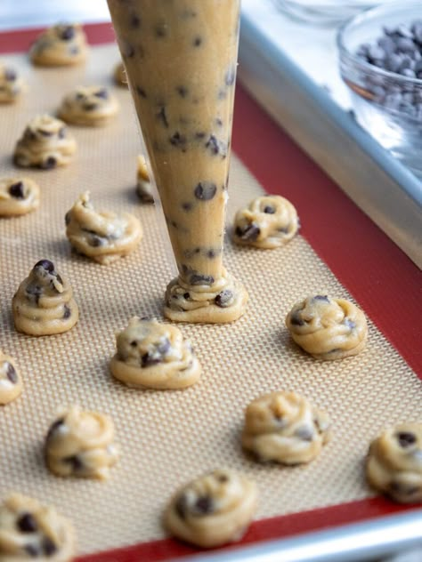 My Style Chocolate Chip Cookies, Mini Cookie Cups Recipe, Mini Chocolate Chip Shortbread Cookies, Chocolate Chip Cookies With Icing, Cookie Dippers In A Cup, Best Mini Chocolate Chip Cookies, White Chocolate Chips Cookies, Mini Cookie Bites, Bite Sized Cookies