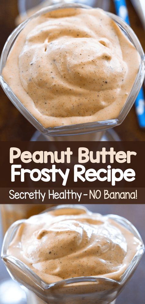 Healthy Peanut Butter Frosty Recipe Healthy Frosty Recipe, Healthy Peanut Butter Milkshake, Peanut Butter Shakes Healthy, Peanut Butter Crunch Blender Scooters, Healthy Nutribullet Recipes, Healthy Peanut Butter Ice Cream, Chocolate Peanut Butter Smoothie No Banana, Vegan Peanut Butter Smoothie, Chocolate Smoothie Recipes No Banana