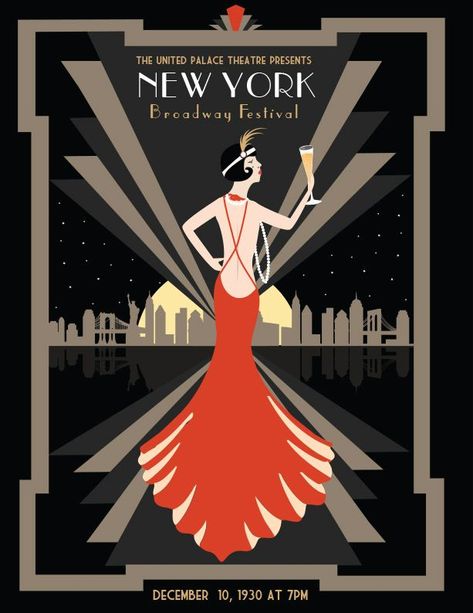 1920s Poster Design, Art Deco Wayfinding, 1930s Graphic Design, Art Deco Posters Illustrations, 1920s Poster, Arte Art Deco, Art Deco Graphics, Theatre Posters, Art Deco Prints