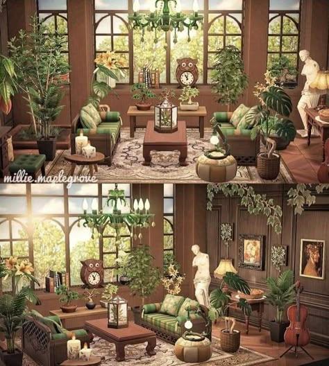 Animal Crossing Cottagecore House, Acnh Room Design, Acnh Cottagecore House, Acnh Living Rooms Ideas, Cottagecore Animals, Cottagecore Animal Crossing, Terrific Tuesday, Acnh Cottagecore, Animal Crossing 3ds