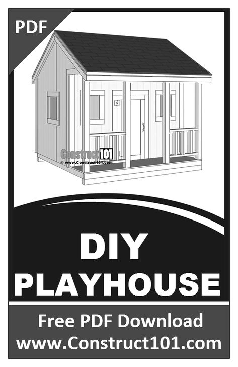 Free playhouse plans. PDF download, material list, drawings, and measurements. CLICK HERE TO REGISTER Turn A Shed Into A Playhouse, Playhouse Blueprints Diy, Play House Plans Diy Outdoor Playhouses, Simple Playhouse Plans, Playhouse Floor Plans, Simple Playhouse Diy How To Build, Wood Playhouse Plans, Playhouse Designs Diy, Playhouse Blueprints