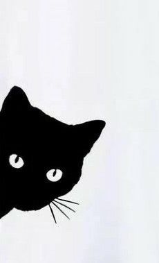 Black Cat Easy Drawing, Curious Cat Drawing, Cat Shilloute, Simple Cat Tattoo, Silhouette Chat, Line Art Simple, Cat Tattoo Ideas, Cat Template, Cats Art Drawing