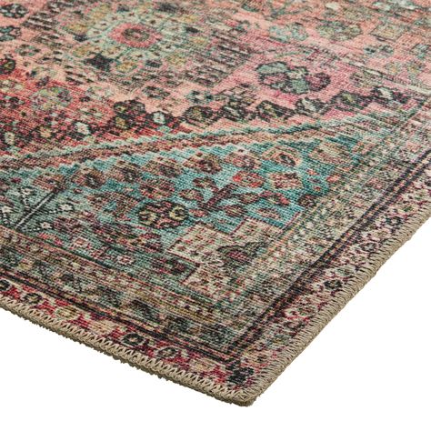 Miramar Burgundy And Green Diamond Area Rug - World Market Persian Style Rug, Persian Style, Cost Plus World Market, Square Rug, Green Diamond, Persian Carpet, World Market, Favorite Things List, Persian