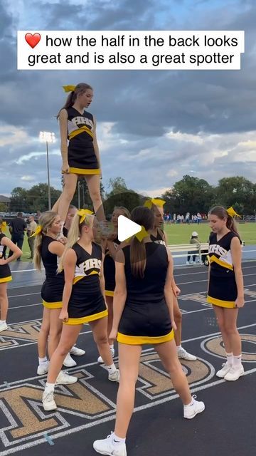 Cheerleading Coaching Center on Instagram: "Ok - gotta ❤️this stunt combo!!! The half in the back is in perfect position to create the first stunt then is the ideal spotter for the flyer in front! 👏🎉😉

⭐️⭐️⭐️⭐️⭐️
ATTENTION CHEERLEADING COACHES: 

Would you love some help with your season?  How about ALL of your curriculum in 1 place - including Music?! 

Now is the time to check out the Cheerleading Coaching Center TODAY and let us help you make your season more Productive, Easier and More FUN!!! 

Get your FREE access for 24 hours to Check it ALL out at CheerleadingCOACHINGCenter.com - Link in Bio 📣👍😊

🌟🌟🌟🌟🌟
#CheerandDanceOnDemand #CheerleadingOnDemand #LearnToCheerAtHome #cheer #cheerleader #cheerleading #cheerlife  #cheerleaders #cheerbow #cheercoach #cheercoaches #cheercapta Cheerleading Videos, Cheerleading Stunts, Indian Feather Tattoos, Cheerleading Coaching, Cheer Captain, Cheerleading Stunt, Coaching Center, Cheerleading Gifts, Cheer Stunts