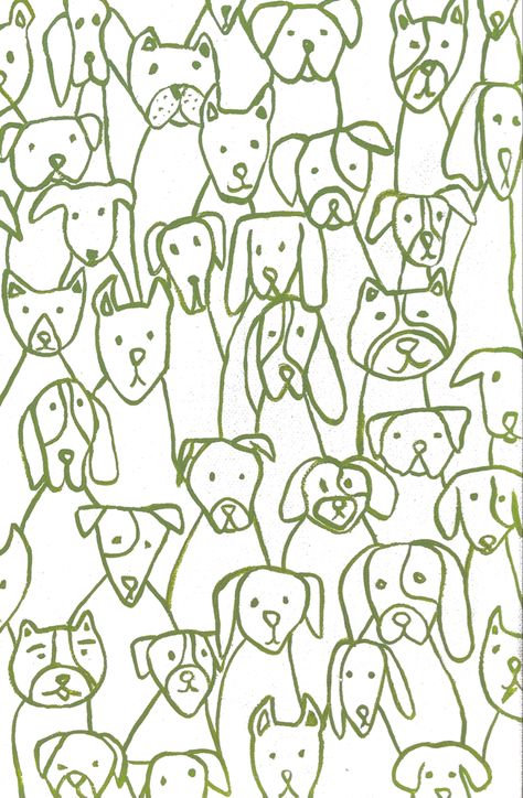 Dog Phone Backgrounds, Dog Background Aesthetic, Dog Pattern Wallpaper, Dog Illustration Simple, Dog Background, Monochromatic Art, Mini Doodle, Science Stickers, Murals For Kids