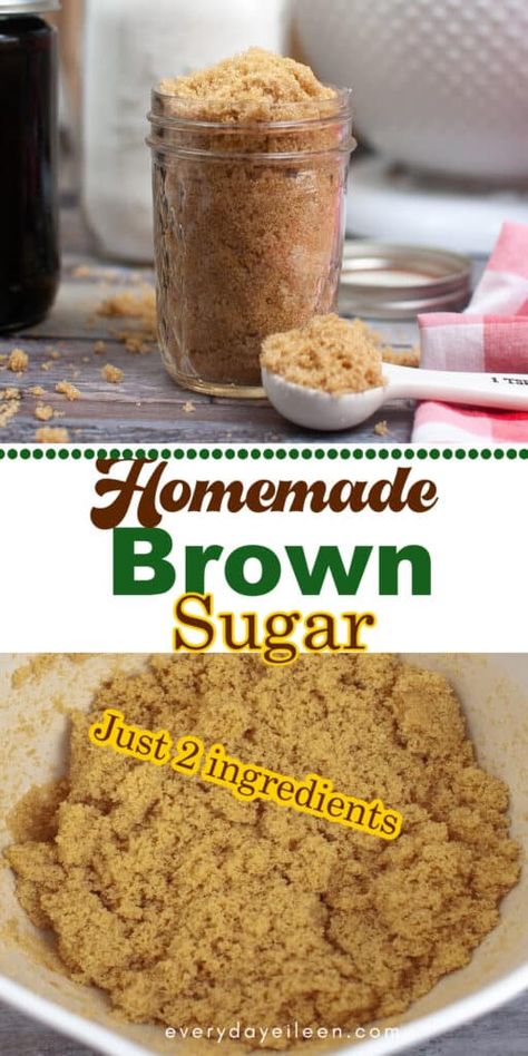 Diy Brown Sugar, Brown Sugar Recipe, Homemade Brown Sugar, Make Brown, Make Brown Sugar, Brown Sugar Recipes, Homemade Foods, Diy Spices, How To Make Brown