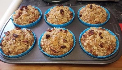 Bisquick Banana Oat Muffins #justapinchrecipes Bisquick Banana Muffins, Bisquick Muffins, Bisquick Recipes Breakfast, Bisquick Banana Bread, Banana Bread Muffins Recipe, Recipe With Oatmeal, Recipe Using Applesauce, Banana Bread With Applesauce, Banana Bread Muffin Recipe