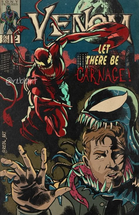 Marvel Comic Poster, Marvel Retro Poster, Venom Poster, Venom Eddie Brock, Venom Eddie, Carnage Venom, Venom Comic, Carnage Symbiote, Cletus Kasady