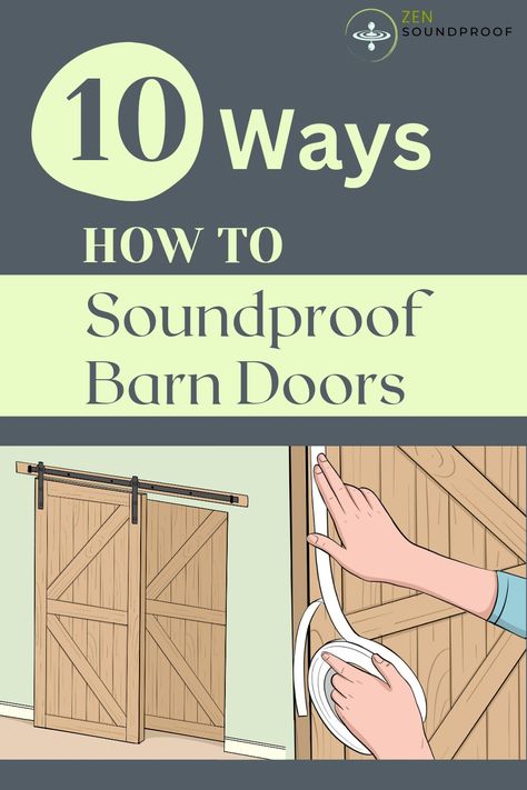 Keep the farm chatter outside! Learn how to soundproof your barn doors and create a tranquil barn retreat. #QuietBarnDoors #Soundproofing #afflink Diy Barn Doors Sliding, Soundproof Pocket Door, Insulate Barn Door, Interior Barn Door Ideas, Soundproof Door Diy, Sound Proofing A Door, Soundproofing Door, How To Sound Proof A Door, Double Barn Doors Sliding