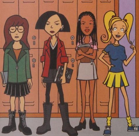 Daria, Jane, Jodie, Brittany Daria Characters, Early 2000s Cartoons, Daria Mtv, Daria Morgendorffer, 2010s Nostalgia, 2000s Art, 2000s Cartoons, Cartoon Tv Shows, Art Style Inspiration