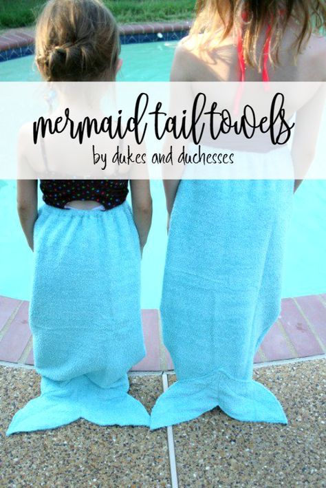 DIY mermaid tail towels Mermaid Towel, Diy Mermaid Tail, Diy Mermaid, Apron Tutorial, Family Projects, Diy Baby Headbands, Mermaid Crafts, Mermaid Tail Blanket, Cottage Crafts