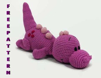 Dinosaur Amigurumi Free Pattern – Amigurumi Crochet Dinosaur Pattern Free, Kat Haken, Crochet Dinosaur Patterns, Free Amigurumi Crochet Patterns, Crochet Dinosaur, Pola Amigurumi, Crochet Dragon, Crochet Animals Free Patterns, Crochet Amigurumi Free