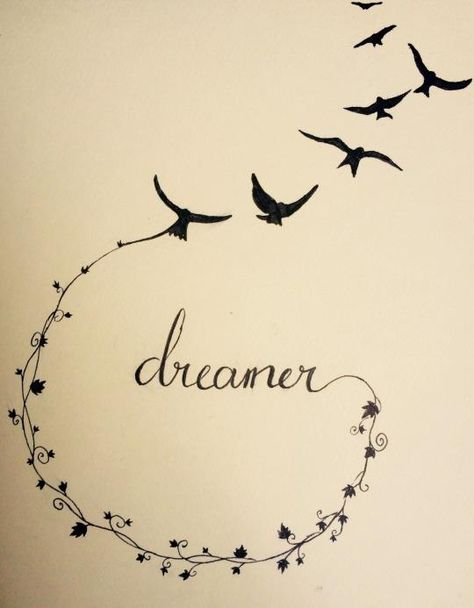 . Dreamer Tattoo Ideas, Dreamer Tattoo, Geometric Tattoo Bird, Geometric Bird, Initial Tattoo, Birds Tattoo, Beauty Tattoos, Creative Tattoos, Mini Tattoos