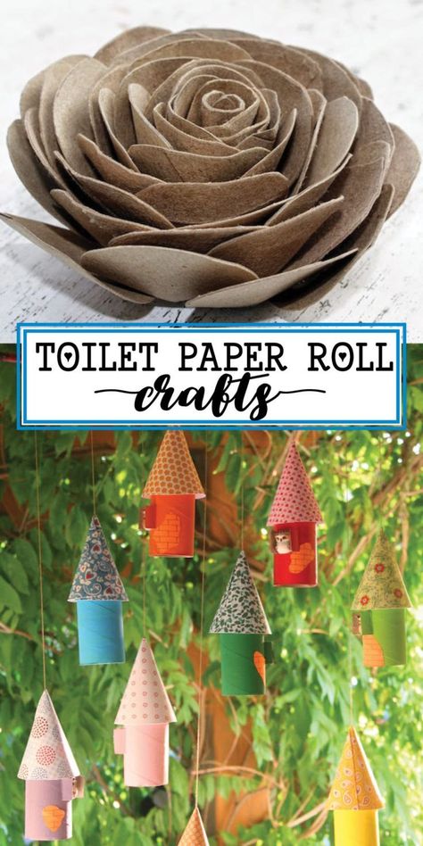 Toilet Paper Roll Crafts from Smart School House will keep the kids busy and having fun! Plus, it will put all those empty toilet paper rolls to good and fun use! Grab some empty toilet paper roll craft ideas here! #toiletpaper #tprolls #papercrafts #craftsforkids #activitiesforkids Toilet Paper Roll Art, Roll Craft, Paper Flower Wreaths, Rolled Paper Art, Diy Bird Bath, Toilet Paper Tube, Smart School, Toilet Paper Crafts, Toilet Paper Rolls