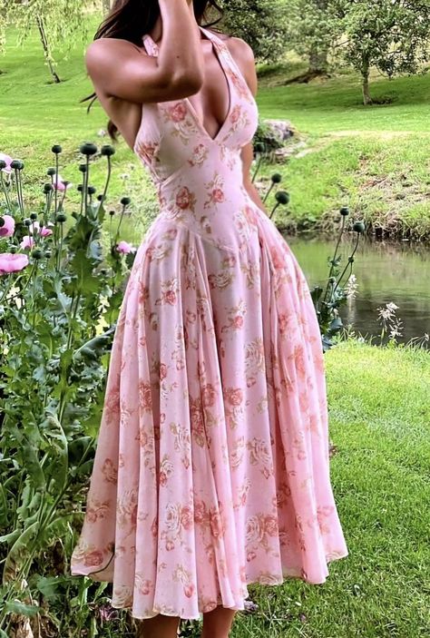 Tea Length Prom Dress, Pink Sundress, Prom Dress Evening, Glam Dresses, Dress Evening, Feminine Outfit, Dressy Outfits, Tea Length, Evening Dresses Prom