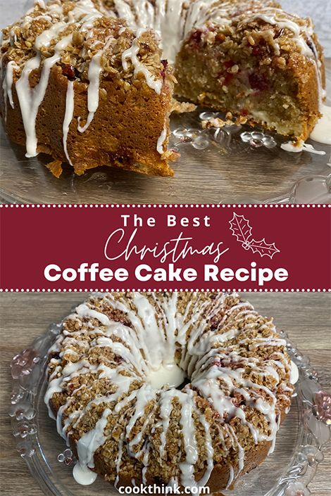 Christmas Coffee Cake Breakfast, Christmas Coffee Cake Recipes, Coffee Cake Christmas, Coffee Cake Ideas, Eggnog Coffee Cake, Cake Breakfast, Christmas Morning Coffee Cake, Gingerbread Coffee Cake, Holiday Coffee Cake