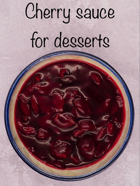 Easy sauce made with fresh cherries #cherries #cherrysauce #cheesecakesauce #fruit #summer #summerdesserts #icecreamsauce Cherry Sauce For Cheesecake, Sauce For Cheesecake, Ice Cream Sauce, Veggie Ideas, Cherry Compote, Cherry Sauce, Fruit Sauce, Cheesecake Toppings, Cheesecake Ice Cream