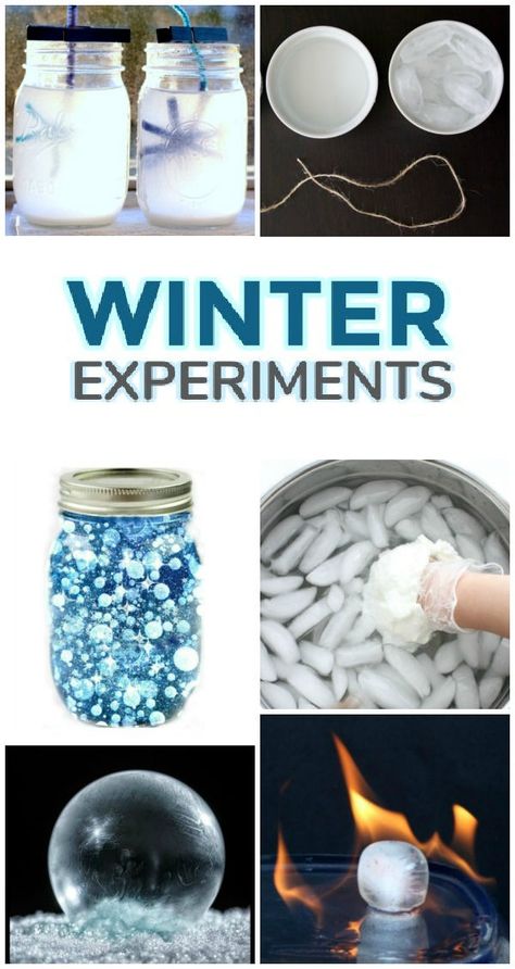 Winter Science Experiments For Kids, Winter Science Projects, Snowflakes Science, Science Experiments At Home, Weather Experiments, Experiments At Home, Winter Homeschool, Winter Stem Activities, Winter Science Activities