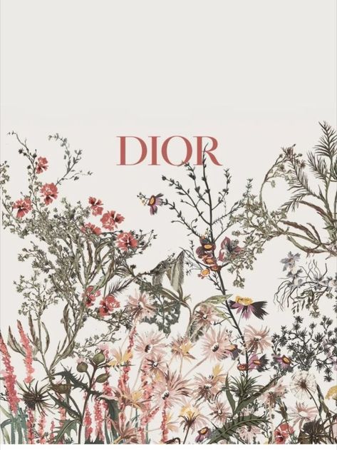 Dior Flowers, Dior Wallpaper, 카드 디자인, Apple Watch Wallpaper, Floral Illustrations, Aesthetic Iphone Wallpaper, Botanical Illustration, Wall Collage, Pattern Wallpaper