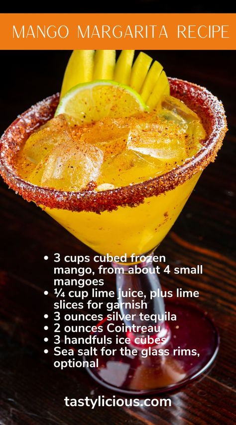 Mango Liquor Drinks, Mango Chamoy Margarita, Mangonada Shots, Poker Drinks, Chamoy Margarita Recipe, Mango Margarita Recipe Frozen, Chamoy Margarita, Recipe With Mango, Mango Margarita Recipe