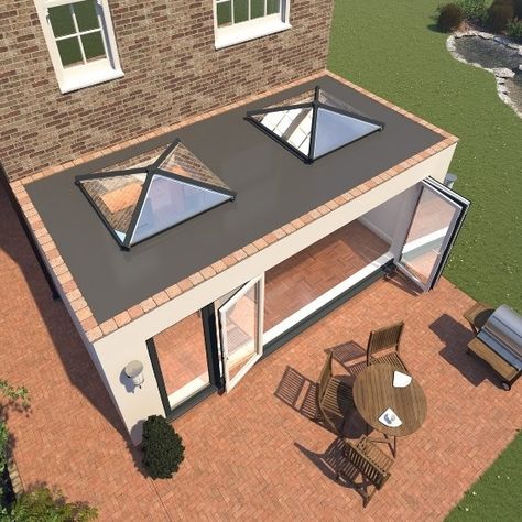 Building upon the market-leading success of the Skypod range of skylights, Eurocell has announced its latest model – the SkypodSQ. Architecture Skylight, Lantern Roof, Flat Roof Skylights, Roof Lanterns, Small House Extensions, Orangery Extension, Bungalow Extensions, Flat Roof Extension, Roof Skylight