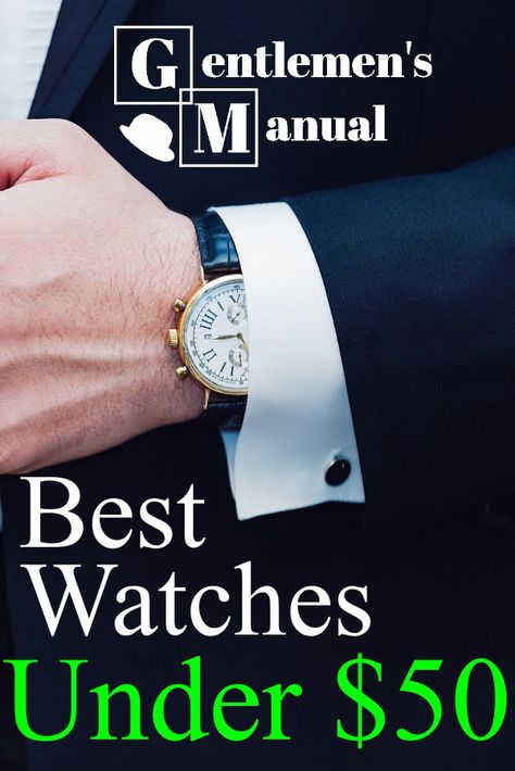 Real gentlemen wear watches.  It is one of the few accessories we can wear that can showcase our style and fashion.  In this article I will show you my opinion of the best budget watches for gentlemen under $50. Cheap Watches For Men, Gentlemen Wear, Wear Watch, Cheap Bracelets, Best Watches, Cheap Watches, Best Watches For Men, I Will Show You, Best Budget