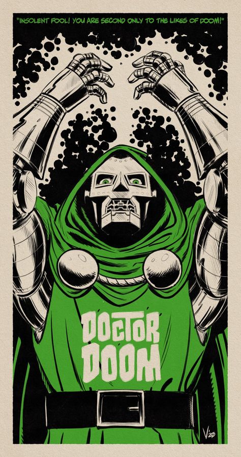 Doctor Doom Art, Doctor Doom Marvel, Marvel Comics Vintage, Dr Doom, Doctor Doom, Mf Doom, Marvel Villains, Marvel Comics Wallpaper, Superhero Wallpaper