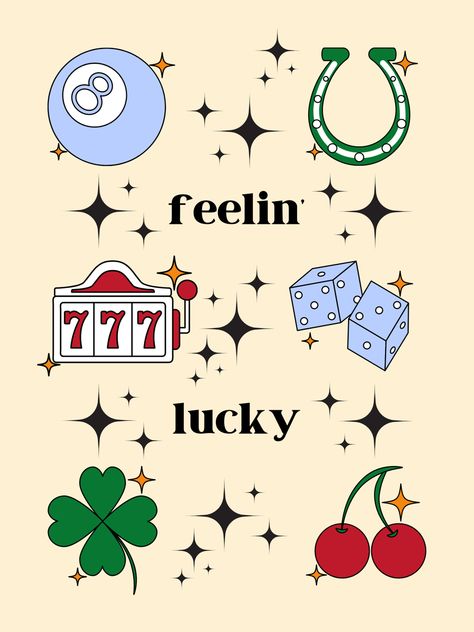 Las Vegas Logo Design, Lucky Phone Wallpaper, Lucky Graphic Design, Girly Design Graphic, Casino Doodles, Lucky Draw Design, Casino Graphic Design, Casino Poster Design, Lucky Draw Poster Design