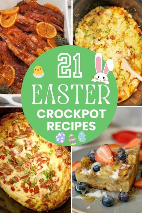 These 21 Easy Easter crockpot recipes from Crock Pots and Flip Flops are classic Easter dishes you can make in your slow cooker. Included are slow-cooker recipes for Easter side dishes, mains, and more! Check them out for your Easter feast today! Easter Crockpot Recipes, Easter Crockpot, Easter Dinner Sides, Easy Easter Dinner, Crockpot Side Dishes, Easter Side Dishes, Easter Dishes, Easter Appetizers, Crock Pots