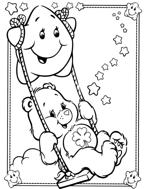 Coloring page: Care Bears (Cartoons) #37196 - Printable coloring pages Bears Coloring Pages, Hello Kitty Colouring Pages, A Coloring Page, Kitty Coloring, Bear Coloring Pages, Hello Kitty Coloring, Coloring Page Ideas, Coloring Pages For Girls, Cartoon Coloring Pages