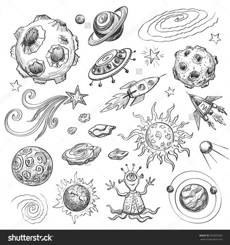 Drawings Of Planets, Planet Sketch, Stars Drawing, Planet Drawing, Drawing Minimalist, Planets And Stars, Planet Tattoos, Space Drawings, Black And White Cartoon