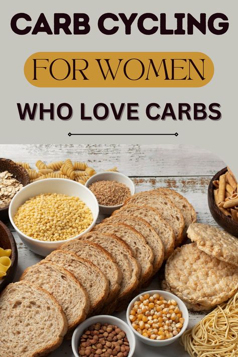 Try carb cycling if you're a woman who loves carbs. #carbs #carbcycling Easy Carb Cycling Meal Plan For Women, Carb Cycling For Women Schedule, Carb Cycling Menu, Carb Cycling For Women, Cycling For Women, Carb Cycling Meal Plan, Cycling Diet, Carb Cycling Diet, Get Back In Shape