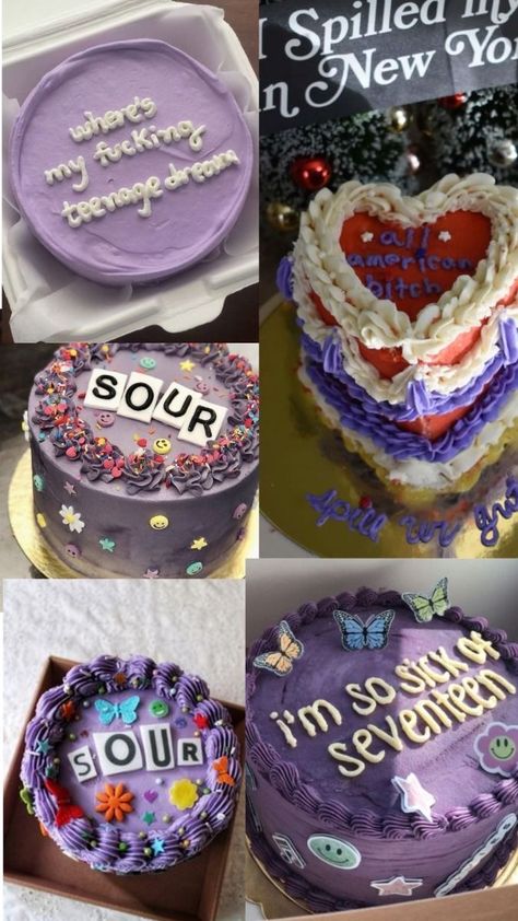 Olivia Rodrigo Cakes Ideas, Olivia Rodrigo Birthday Party Theme, Olivia Rodrigo Party Ideas, Olivia Rodrigo Birthday Cake, Olivia Rodrigo Birthday Party, Olivia Rodrigo Party, Olivia Rodrigo Cake, Creative Cake Toppers, Cooler Cake