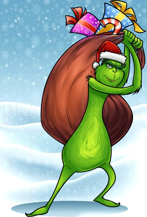 Xmas Drawing Ideas, Draw The Grinch, Max From The Grinch, Grinch Memes, O Grinch, Grinch Drawing, Christmas Drawing Ideas, Grinch Characters, Xmas Drawing