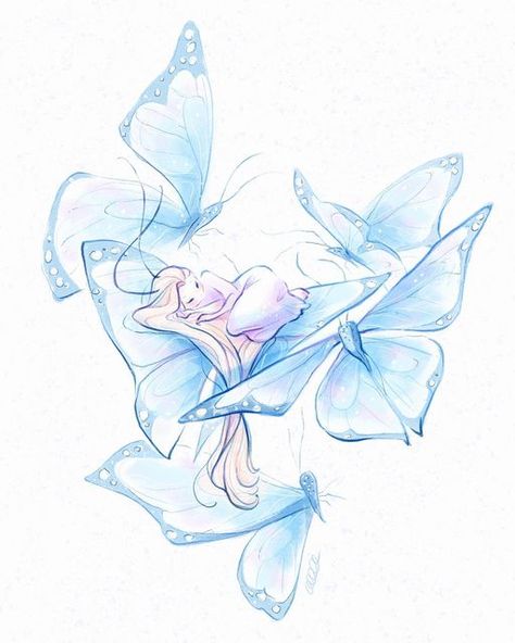 Fantasy Drawing Ideas Inspiration, Butterfly Humanoid, Butterfly Powers, Fairy Aesthetic Drawing, Cute Fairy Drawings, Character Design Fairy, Butterfly Character Design, Butterfly Draw, Air Fairy