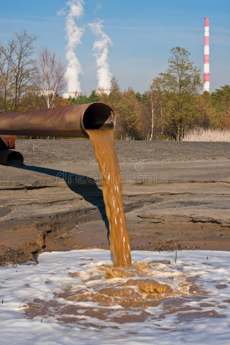 Polluted Water. Rusted pipe coming from power plant with polluted water , #AFF, #Rusted, #pipe, #Polluted, #Water, #coming #ad Water Pollution Photography, Water Pollution Pictures, Thermal Pollution, Pollution Pictures, Water Sustainability, Environment Quotes, Polluted Water, Chemical Waste, Earth Drawings