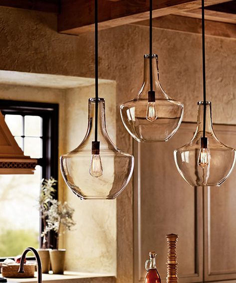 Cabin Lighting for 2020 | Rustic Lamps, Chandeliers & Lighting Everly Pendant, Bell Pendant Light, Filament Bulb Lighting, Kichler Lighting, Contemporary Pendant Lights, Single Pendant Lighting, Lighting Trends, Glass Pendant Lamp, Bell Pendant