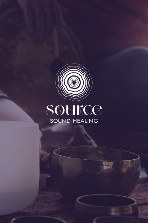 Source Sound Healing began with a profound realization - the transformative power of sound in healing the soul. Source is not just about sound; it’s about creating an atmosphere where the spirit is uplifted, and the journey toward enlightenment and self-discovery becomes a shared and sacred experience.  Wellness Aesthetic | Brand Identity | Wellness Brand | Logo Design Inspiration | Sound Healing Brand | Brand Identity Design | Holistic Wellness Healing Logo Design Ideas, Holistic Aesthetic, Healing The Soul, Fashion Brand Identity, Luxury Illustration, Healing Logo, Creative Symbol, Healing Design, Wedding Skin