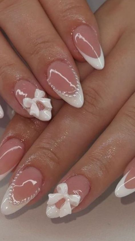 Simple Wedding Nails, Bridal Nail Art, Wedding Nails Glitter, Girly Acrylic Nails, Summery Nails, Wedding Nails Design, Nail Art Wedding, Nagel Inspo, Birthday Nails