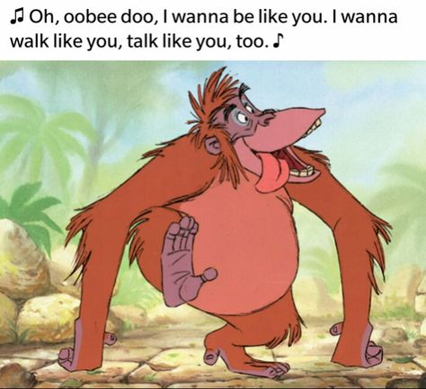 Jungle Book - my favorite - I want to be like you-hwhw King Louie Jungle Book, Disney Movie Trivia, Jungle Book Characters, Book Costumes, Jungle Book Disney, Images Disney, Sweet Tattoos, The Jungle Book, Disney Gif