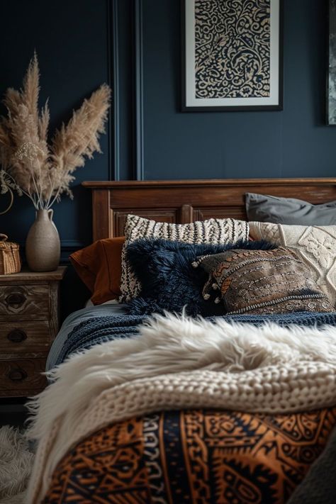 Discover the hottest tech gadgets of the year! Tap to explore the latest innovations. Masculine Boho Bedroom, Dark Wood Bed Frame, Boho Style Bedroom Ideas, Masculine Boho, Tan Bedroom, Style Bedroom Ideas, Copper Bedroom, Room Ideas Bohemian, Dark Wood Bed