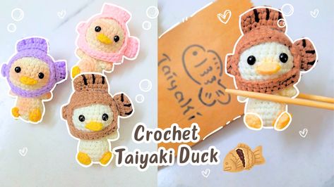 #crochet #duck #keychain #amigurumi Crochet A Duck, Duck Crochet, Crochet Duck, Crochet Idea, Step By Step Crochet, Crochet Animals Free Patterns, Fun Crochet, Diy And Home Improvement, A Duck