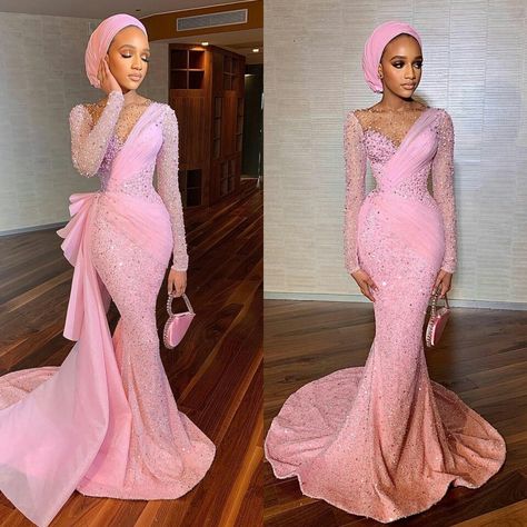 Muslim Wedding Guest Outfit, Nigerian Traditional Dresses, Nigerian Wedding Dresses Traditional, Nigerian Wedding Dress, Evening Dress Beaded, Nigerian Dress, Nigerian Lace Styles Dress, Nigerian Lace Styles, Muslim Dresses