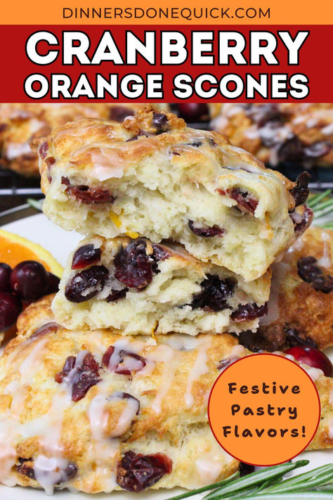 Enjoy the taste of the holidays with these Cranberry Orange Scones made right in the air fryer (with directions for oven cooking too)! These light, fluffy scones are packed with juicy cranberries, fresh orange zest, and topped with a sweet glaze. Perfect for breakfast, brunch, or as a holiday treat, these easy scones will bring seasonal flavor to your table. Serve them warm with a cup of coffee or tea. #AirFryerRecipes #HolidayBaking #SconeRecipe #CranberryOrange #FestiveTreats #BrunchRecipes Cranberry Orange Brioche, Cranberry Orange Scones Ina Garten, Cranberry Orange Scones With Dried Cranberries, Cranberry Orange Waffles, Fresh Cranberry Orange Scones, Butterscotch Scones Recipe, Fresh Cranberry Scones, Mini Cranberry Orange Bread, Orange Cranberry Scones Recipe